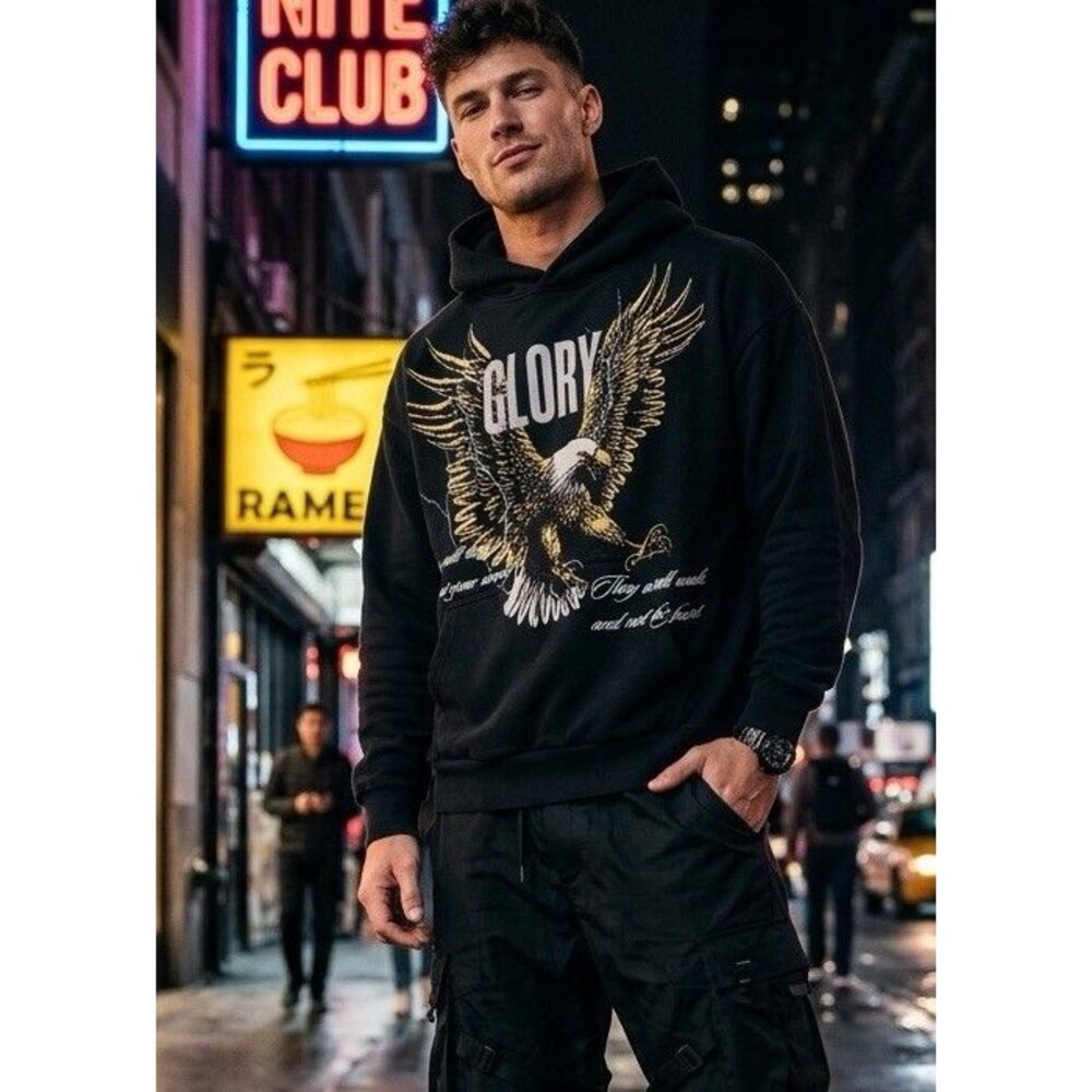 🔥 RARE Native Supply Y2K Freedom Hoodie Eagle Glory L Street Wear Breaking Bad - Picture 2 of 6